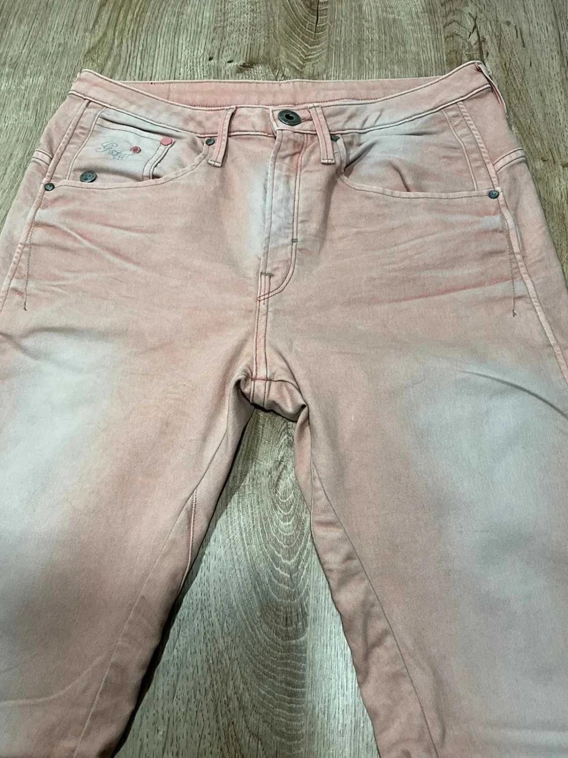 Jean G-star Raw 3301 ARC Femme S coupe Slim rose – photo 5